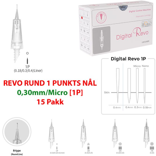 Hovedbilde DO-DIGITAL REVO RUND 1 PUNKTS NÅL 0,3mm/Micro ...